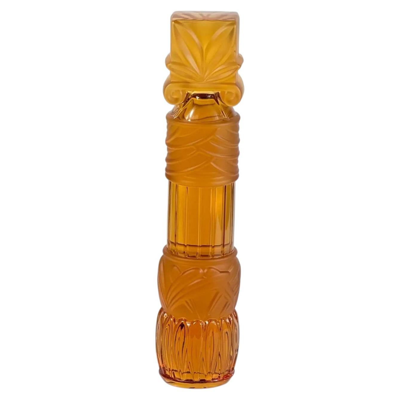 1990s, Saint-Louis Amber Crystal Totem Sculpture - 9.4 in For Sale