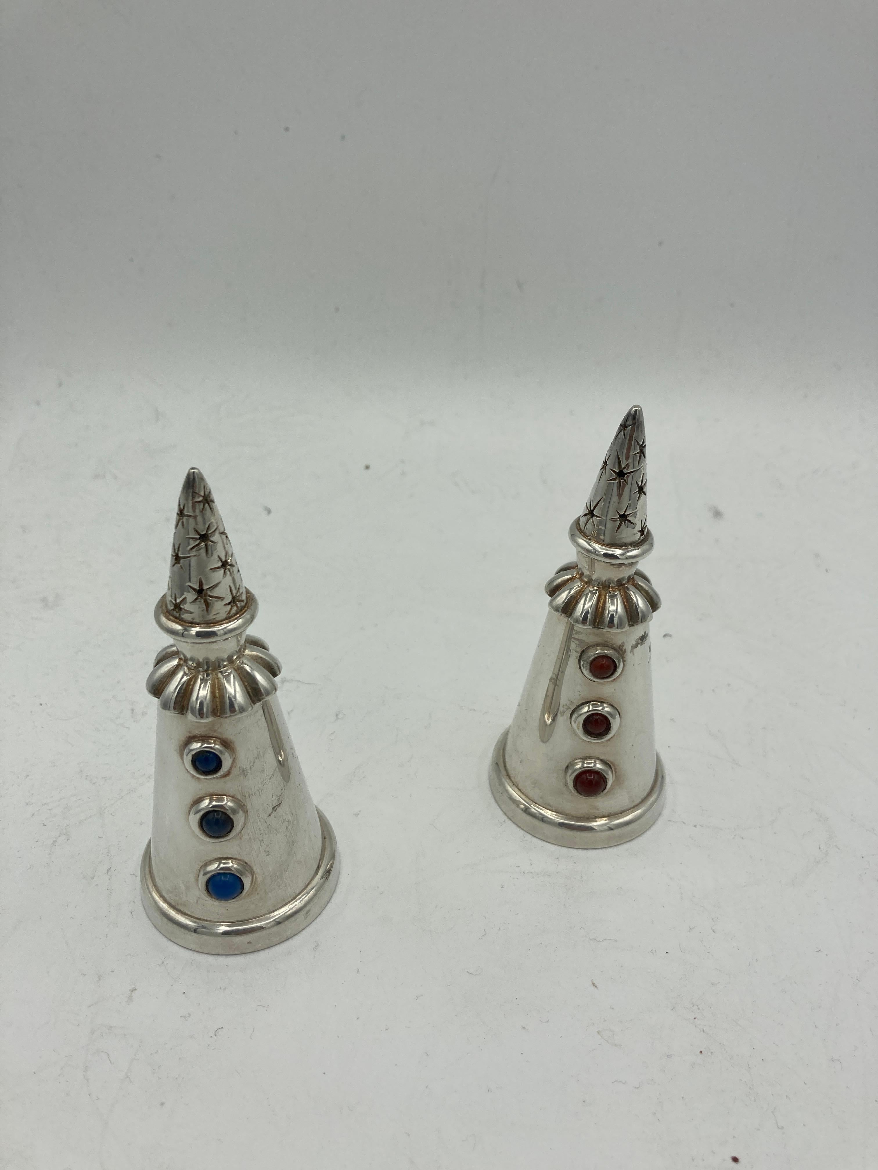 Sale e pepe del 1990 in argento placcato su bronzo con clown
Pezzo raro
Ottima qualità