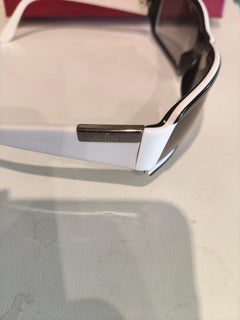1990s Salvatore Ferragamo White and black sunglasses