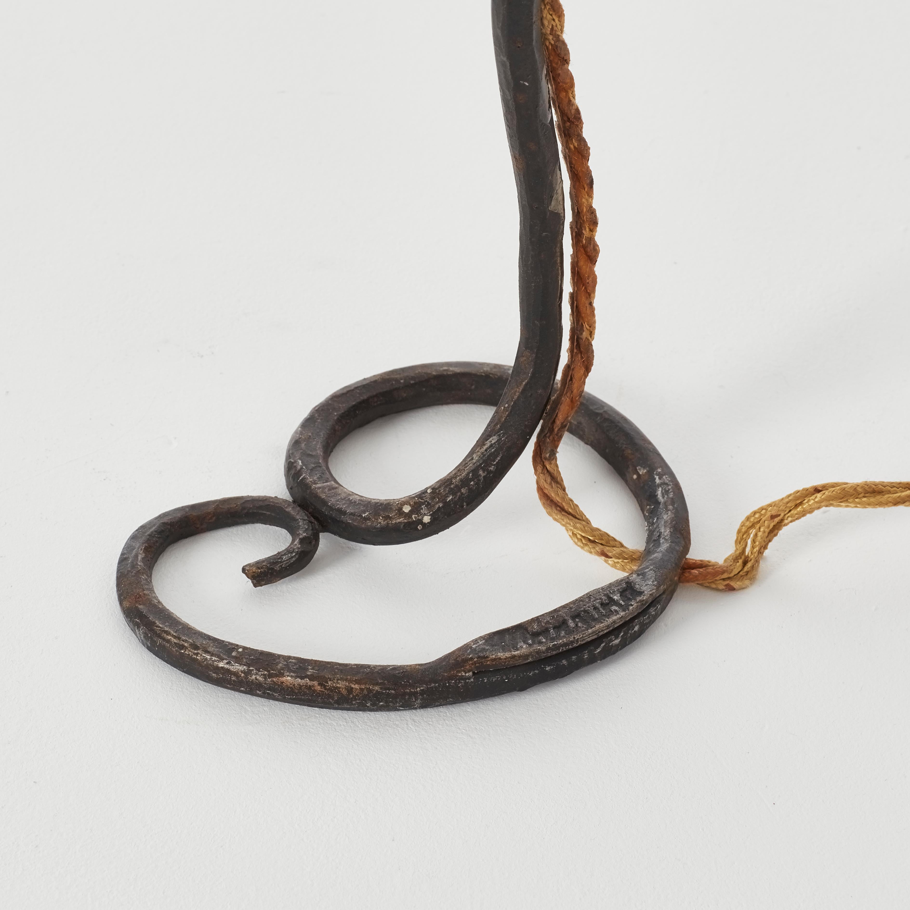 Fer forgé Lampes de table 'Fiore' de Salvino Marsura datant des années 1990 et provenant de Trévise, Italie en vente