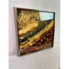 1990s “Sanguin III” Abstract Giclée – Marble Glaze Canvas