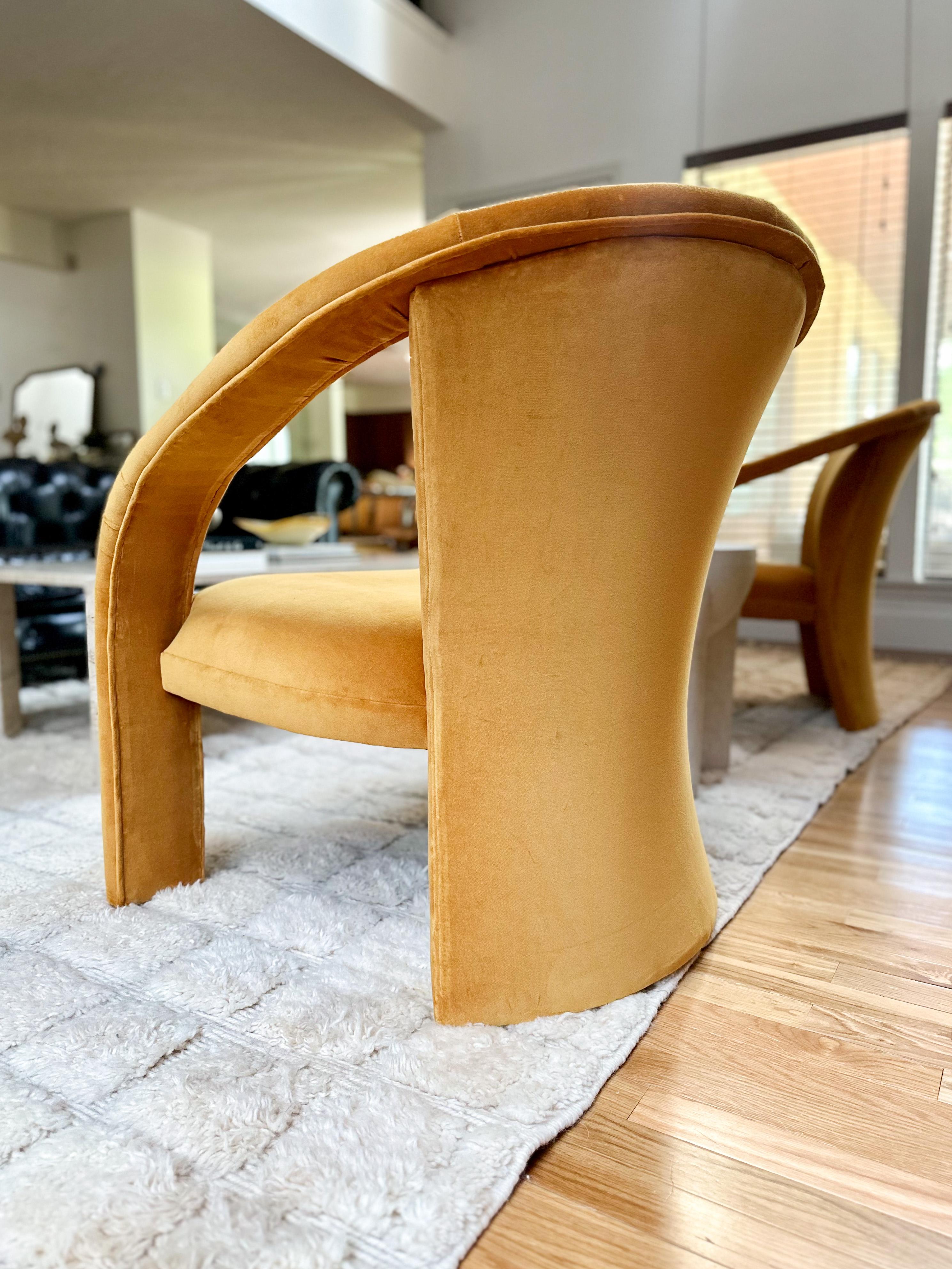 1990s Sculptural Lounge Chairs by Marge Carson For Sale 3