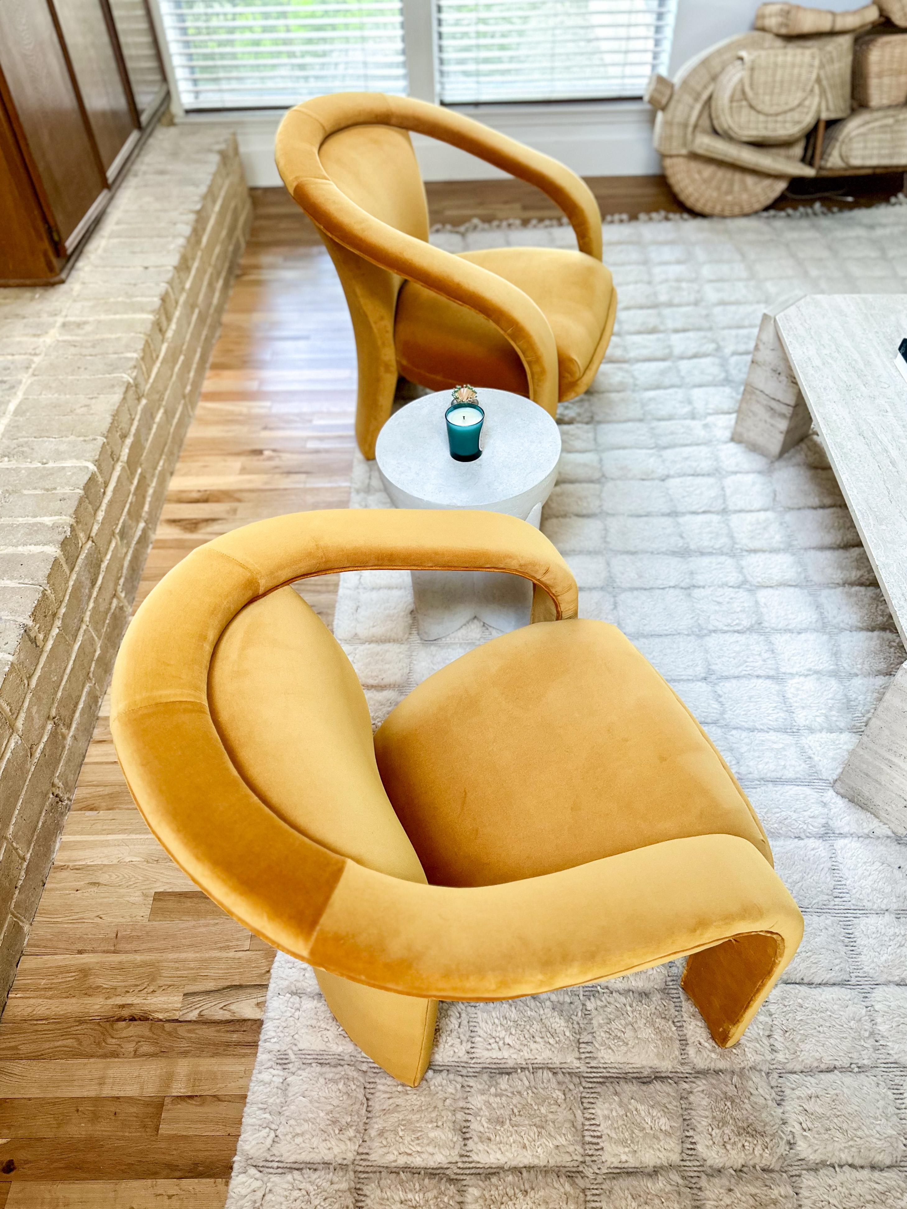 American 1990s Sculptural Lounge Chairs by Marge Carson For Sale