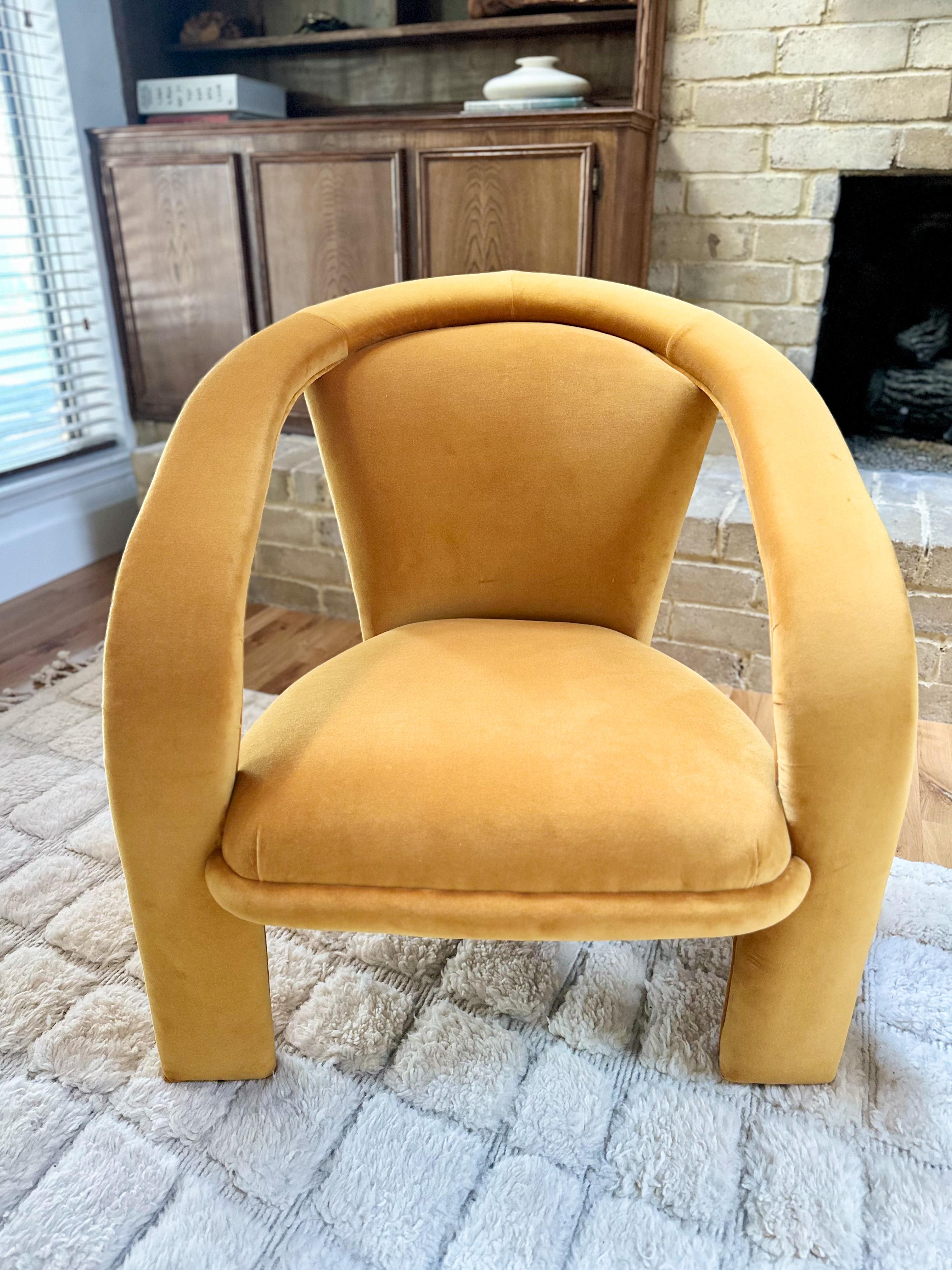 1990s Sculptural Lounge Chairs by Marge Carson For Sale 1