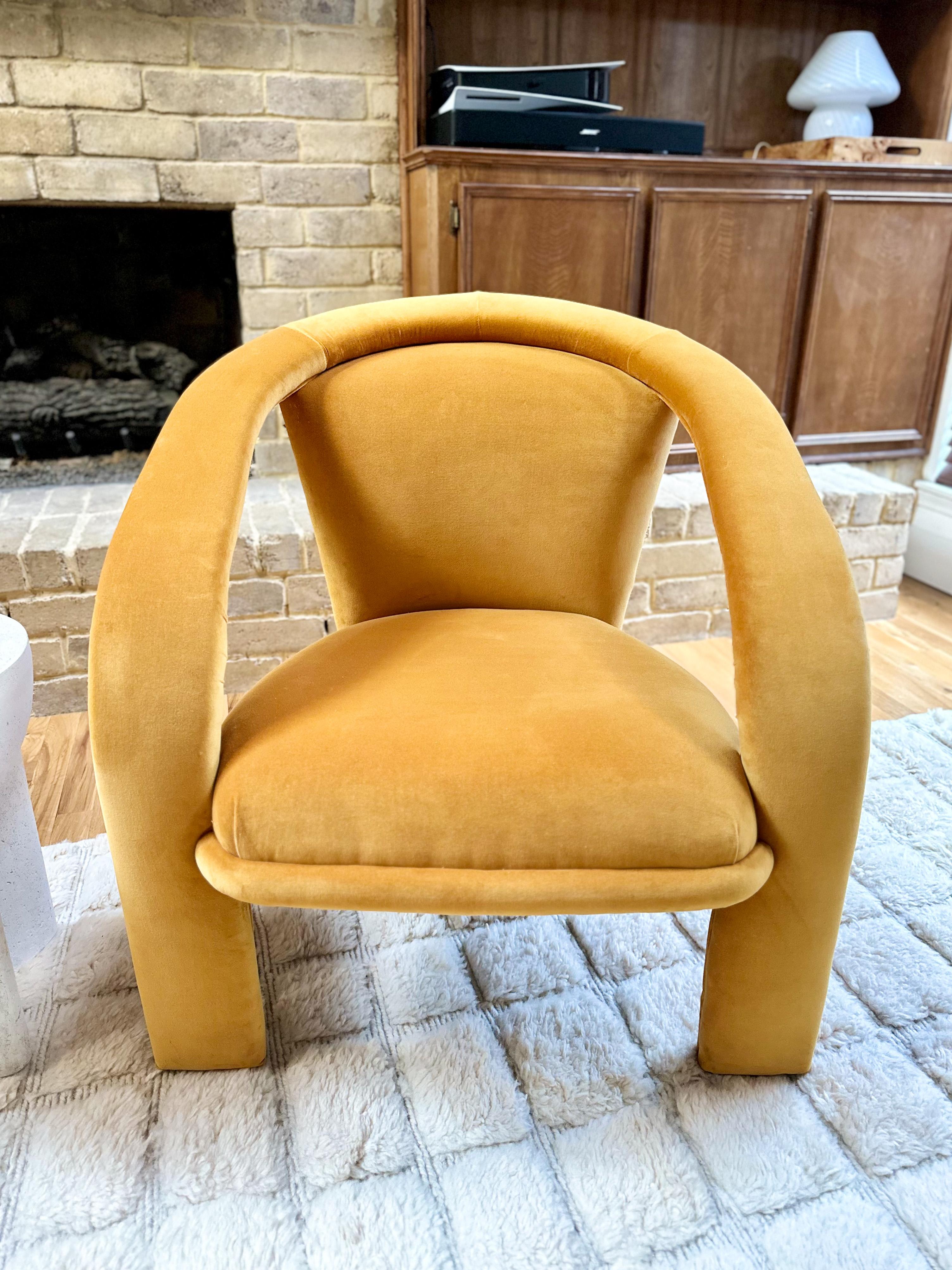 1990s Sculptural Lounge Chairs by Marge Carson For Sale 2