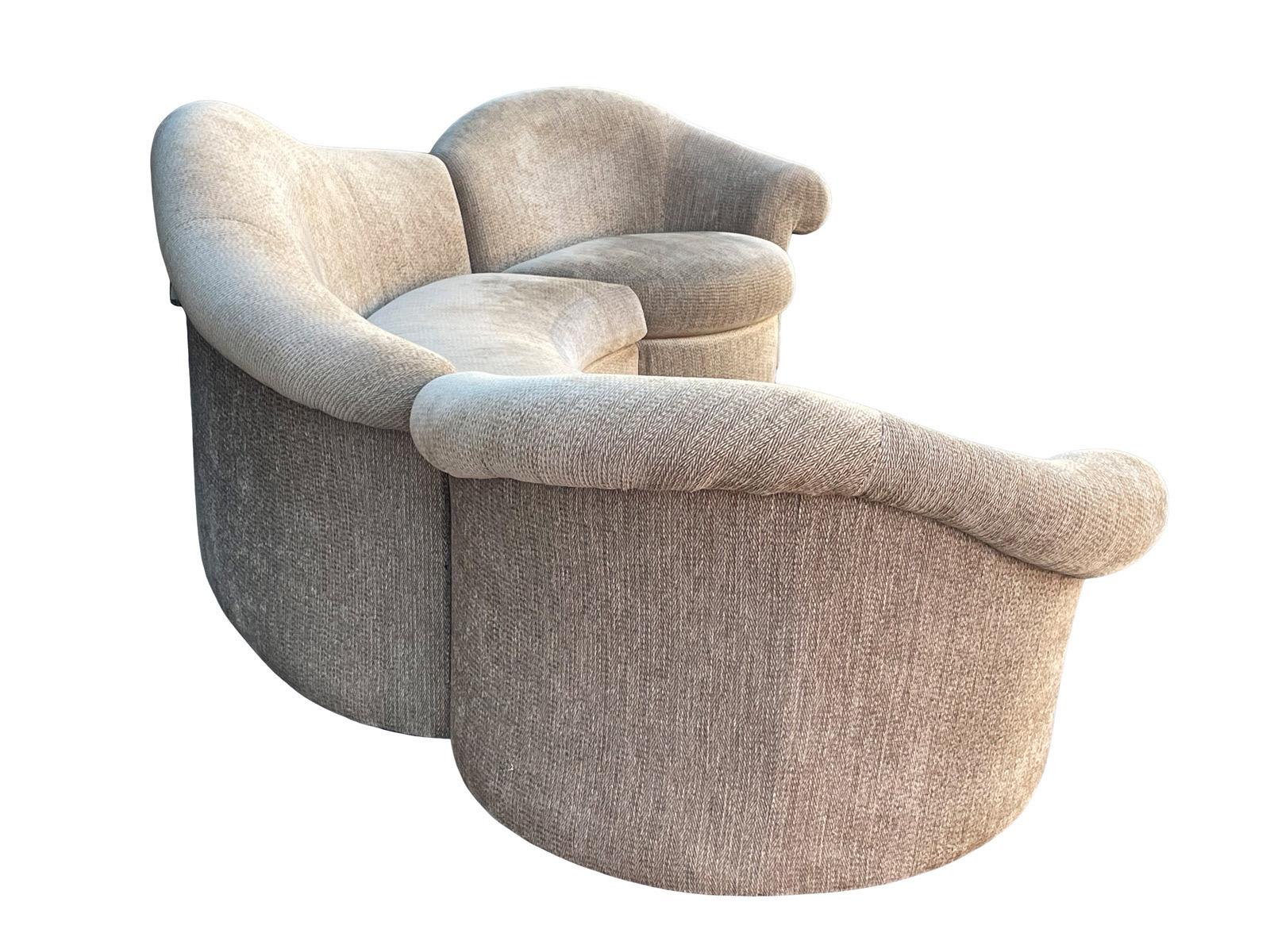 Post-Modern 1990s Sculptural Sectional Designer Sofa For Sale