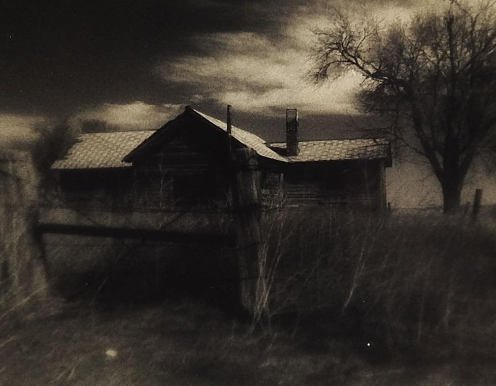 Rustic 1990's Sepia Toned Moody Eric Weller Old House Photograph For Sale