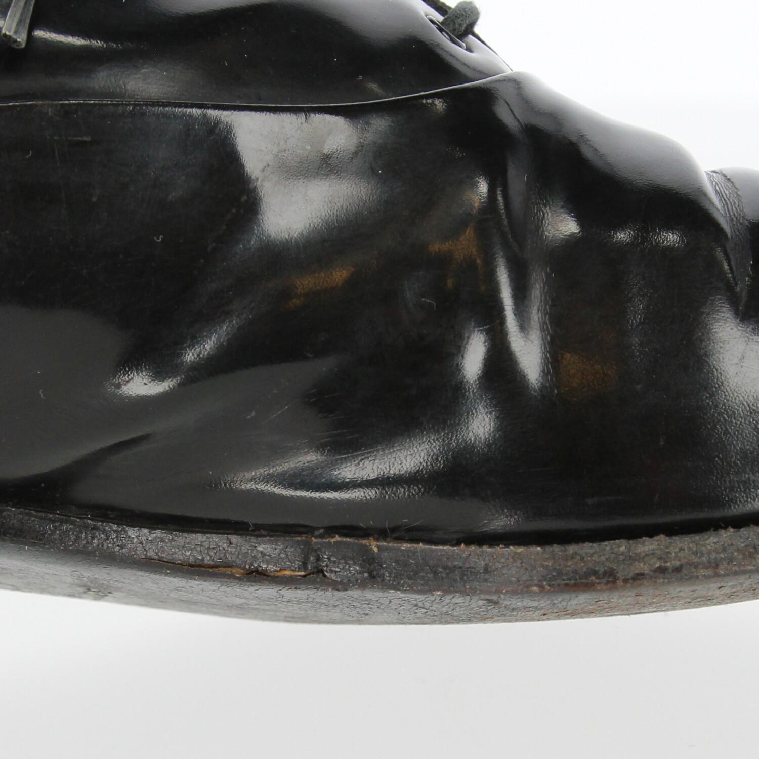 1990s Sergio Rossi Black Lace-up Oxford Shoes For Sale 4