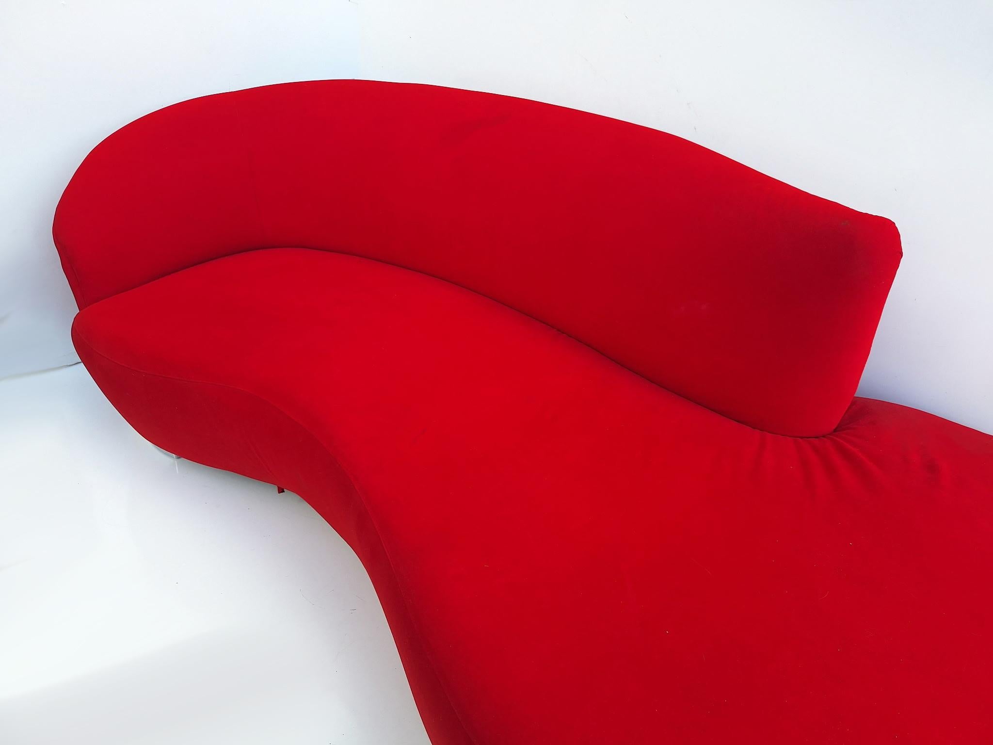 Fin du 20e siècle 1990 Canapé Serpentine Cloud, tissu original de Weinman after Kagan en vente