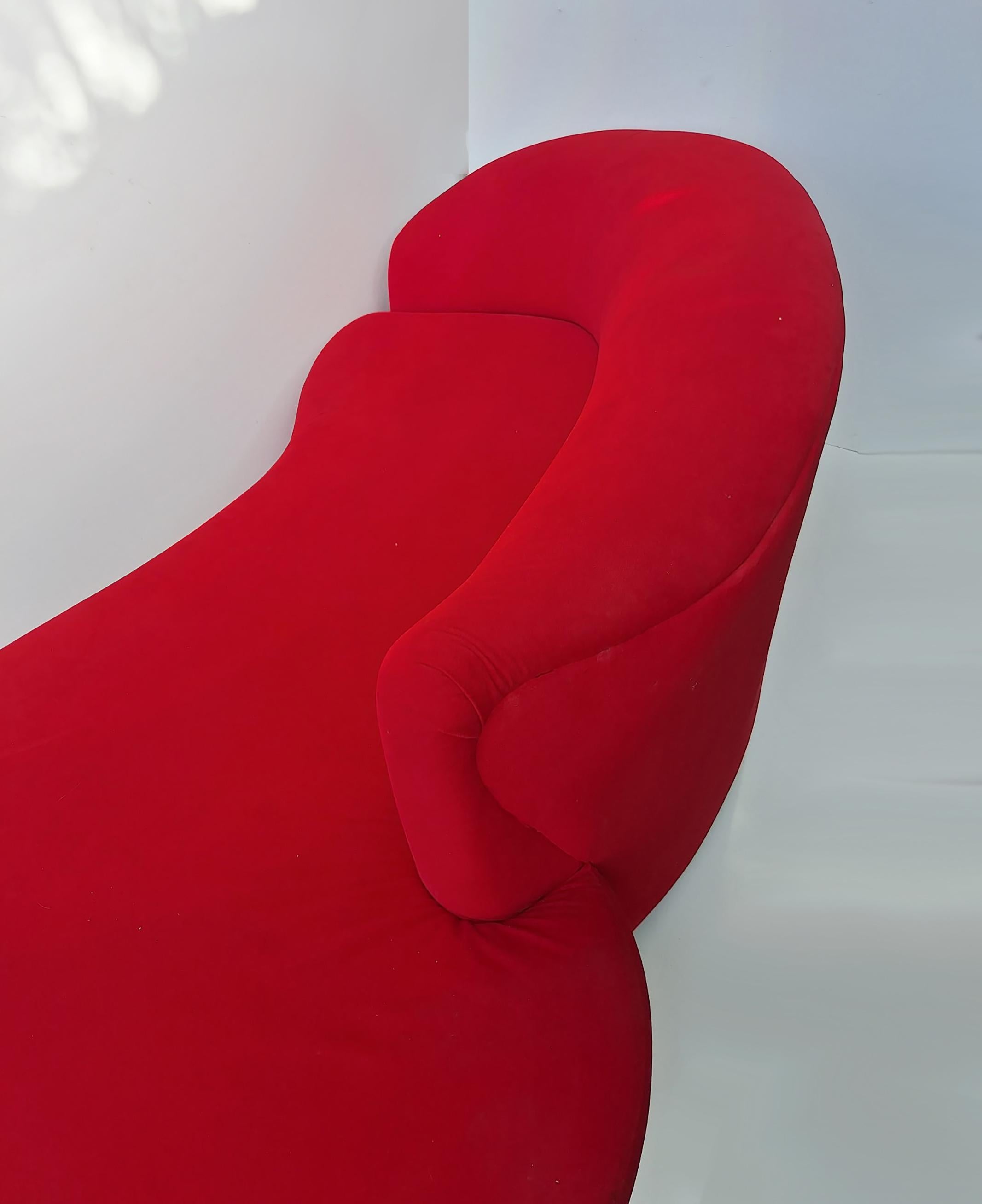 1990 Canapé Serpentine Cloud, tissu original de Weinman after Kagan en vente 1