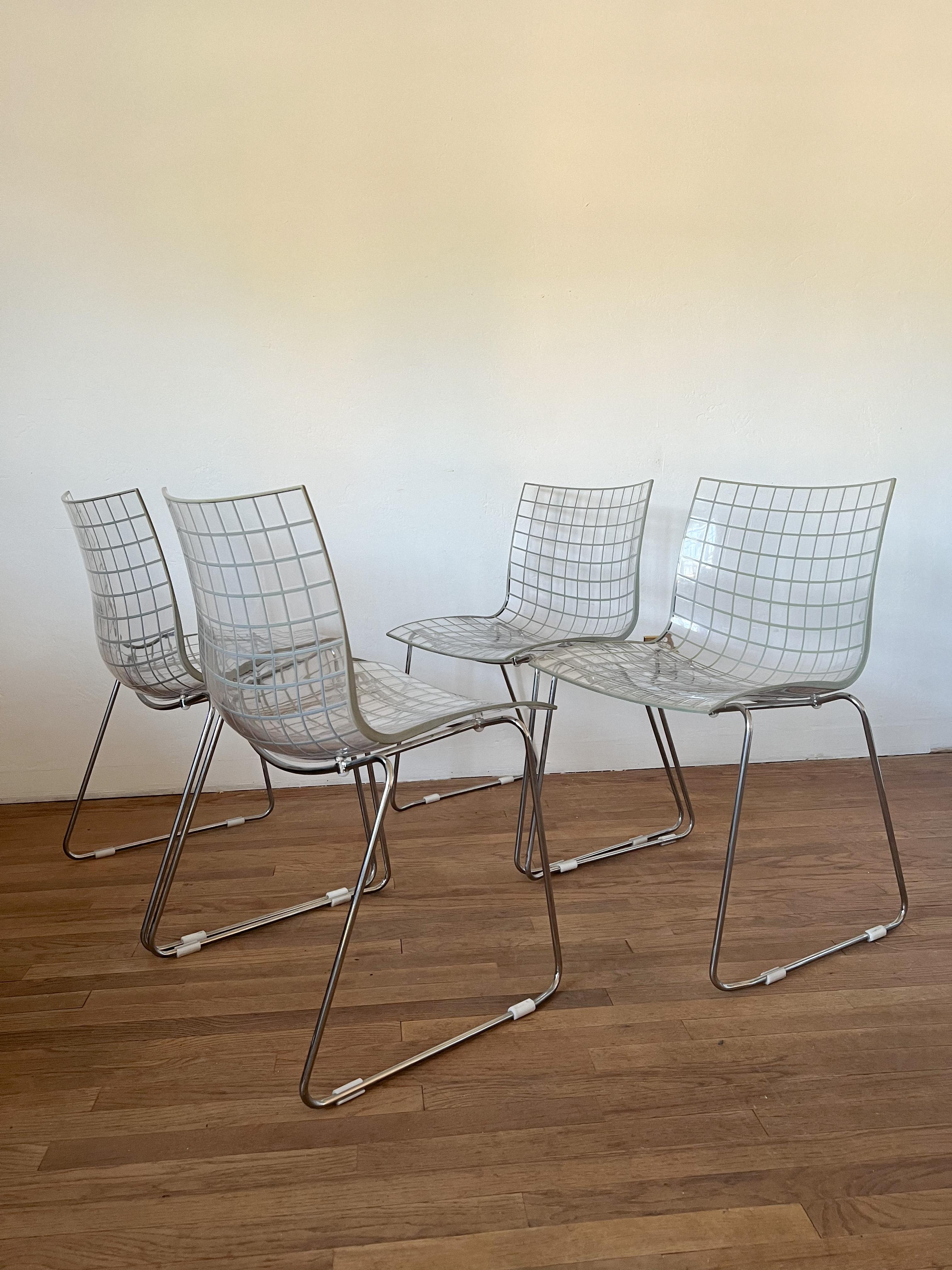 1990s Set of 4 Italian X3 Chairs by Marco Maran for Max Design For Sale 4