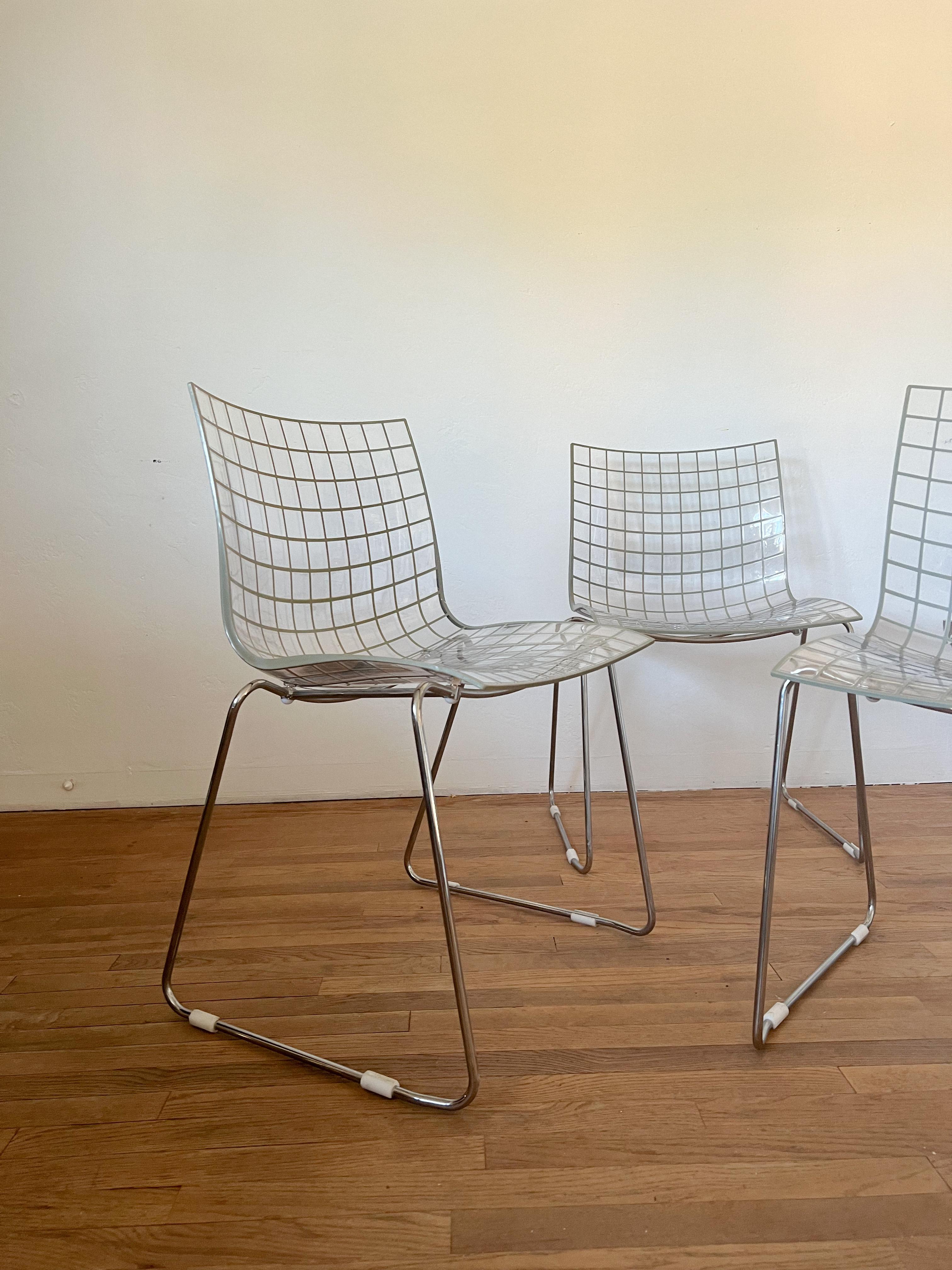 Postmoderne Ensemble de 4 chaises italiennes X3 des années 1990 par Marco Maran pour Max Design en vente