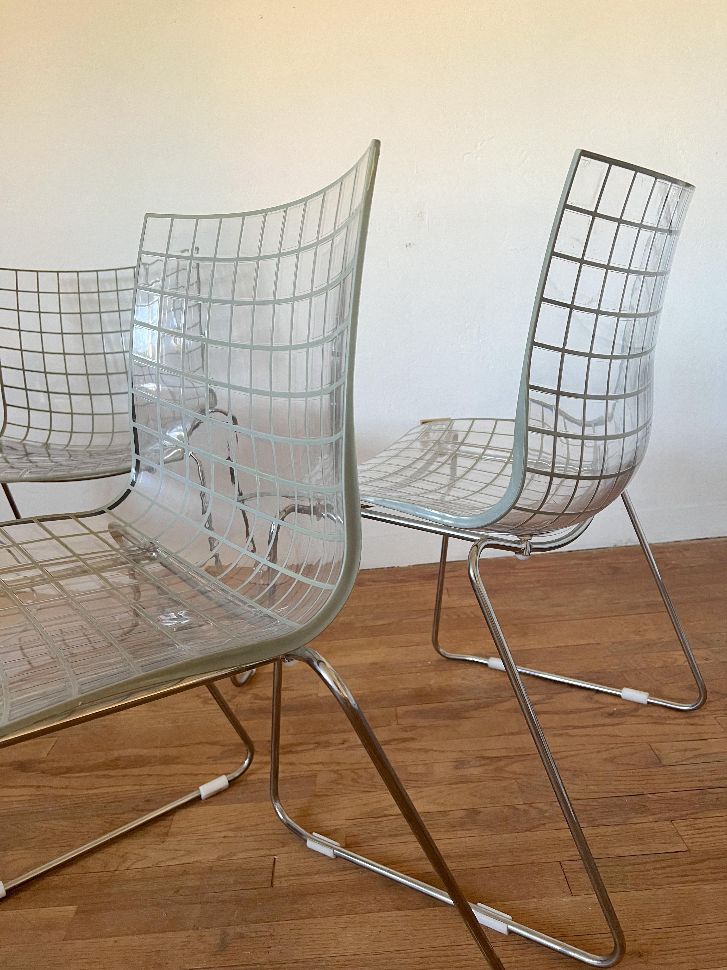 Fin du 20e siècle Ensemble de 4 chaises italiennes X3 des années 1990 par Marco Maran pour Max Design en vente