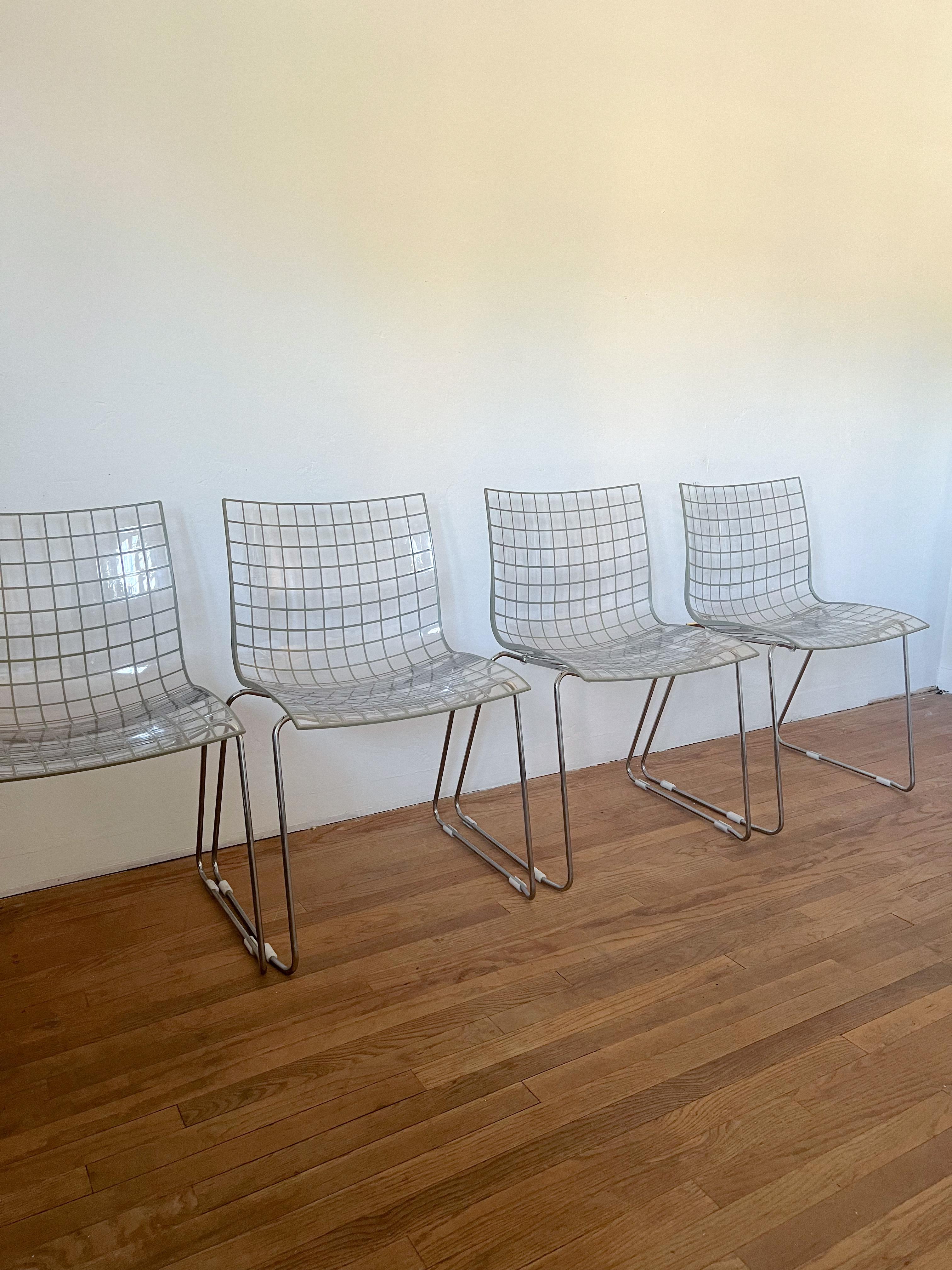 1990s Set of 4 Italian X3 Chairs by Marco Maran for Max Design For Sale 1