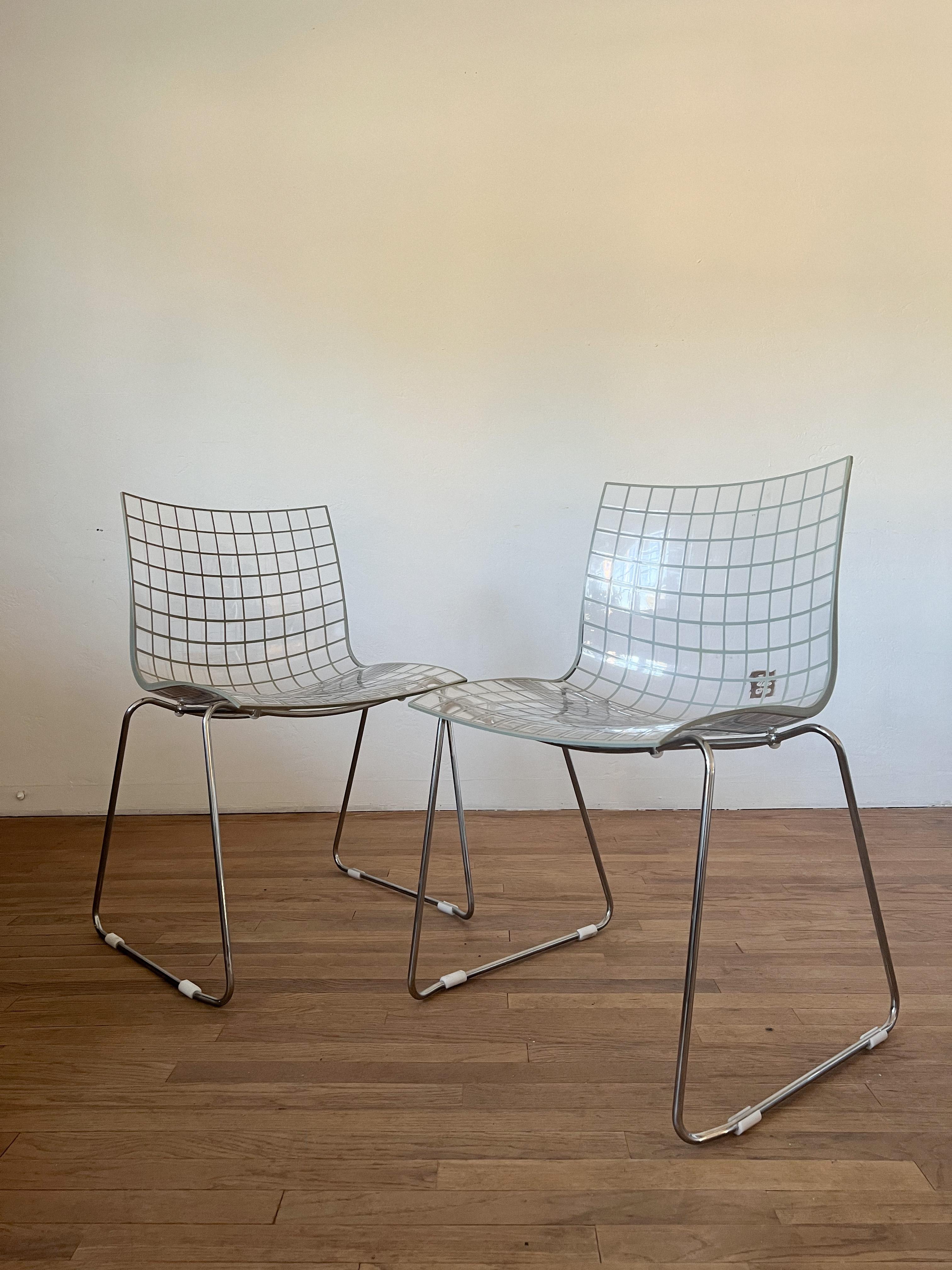 1990s Set of 4 Italian X3 Chairs by Marco Maran for Max Design For Sale 3