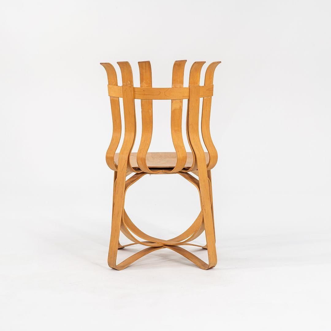 Set di sei sedie da pranzo Hat Trick di Frank Gehry per Knoll in acero del 1990 In condizioni buone a Philadelphia, PA