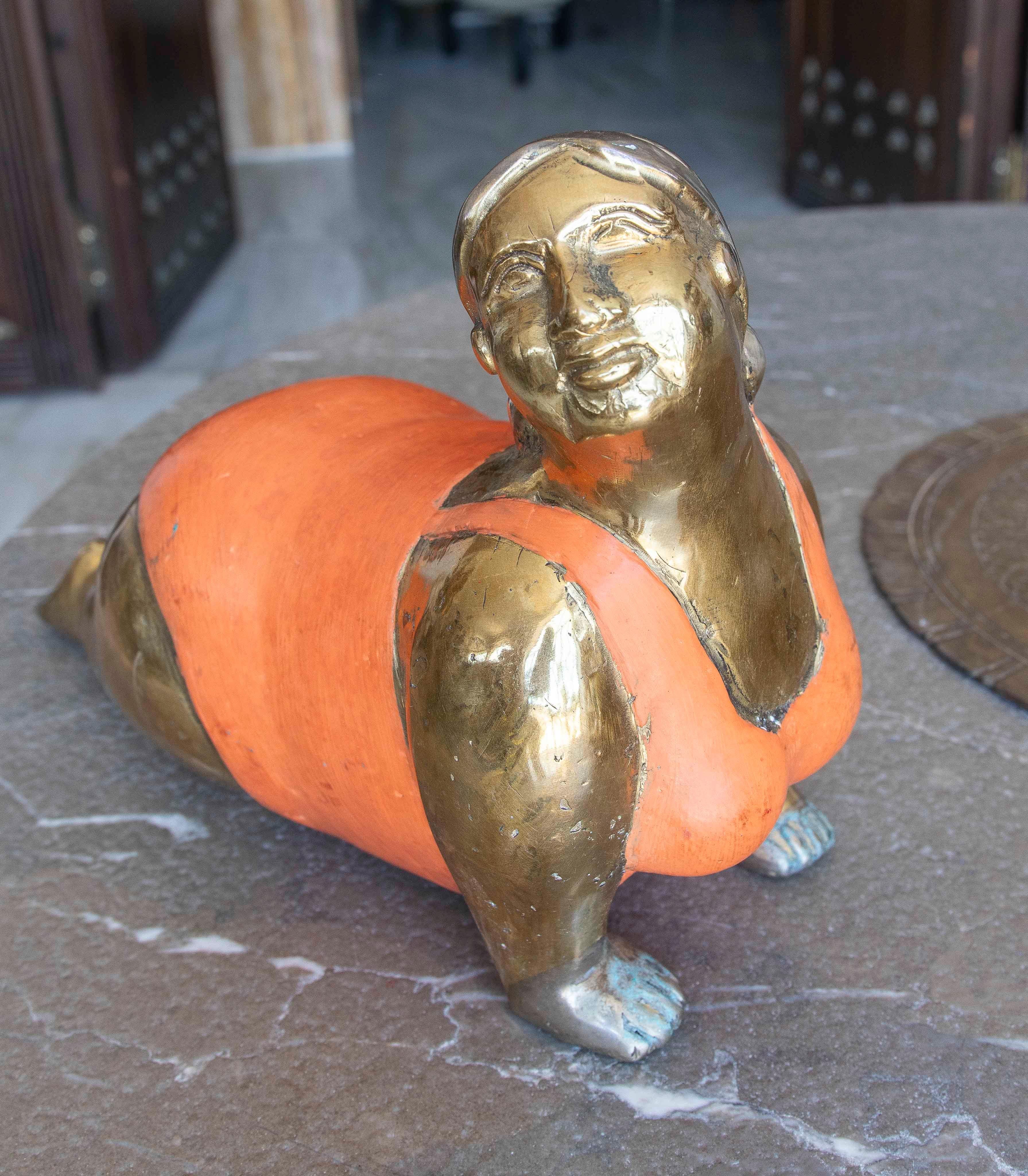 1990s Set of Three Bronze Sculptures of Women in Yoga Postures For Sale 4