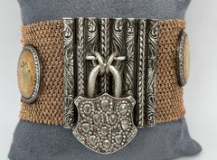 1990's Sevan Bıçakçı rose gold, silver and mixed cut diamond cuff
