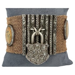 1990's Sevan Bıçakçı rose gold, silver and mixed cut diamond cuff