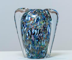 1990's Signed 'Centilop' Art Glass Vase by Bertil Vallien for Kosta Boda Sweden