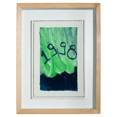 1990s Signed Mario Schifano Artwork