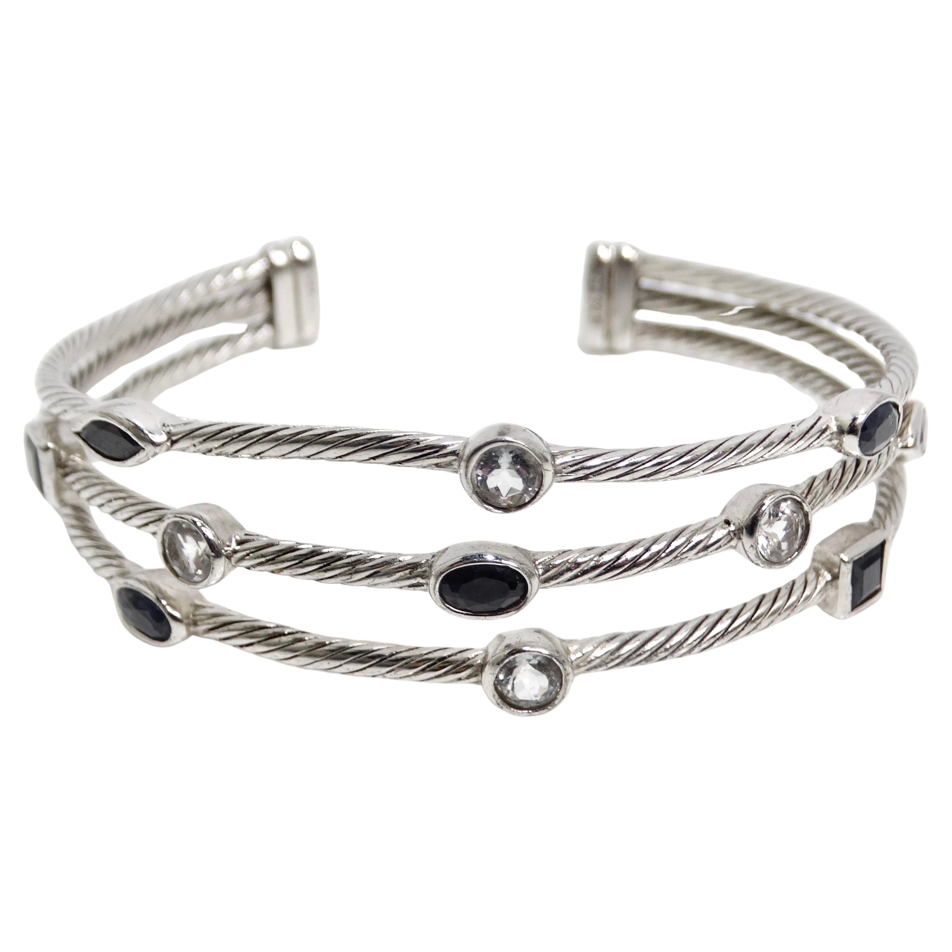  Bracelet manchette en cristal A Silver