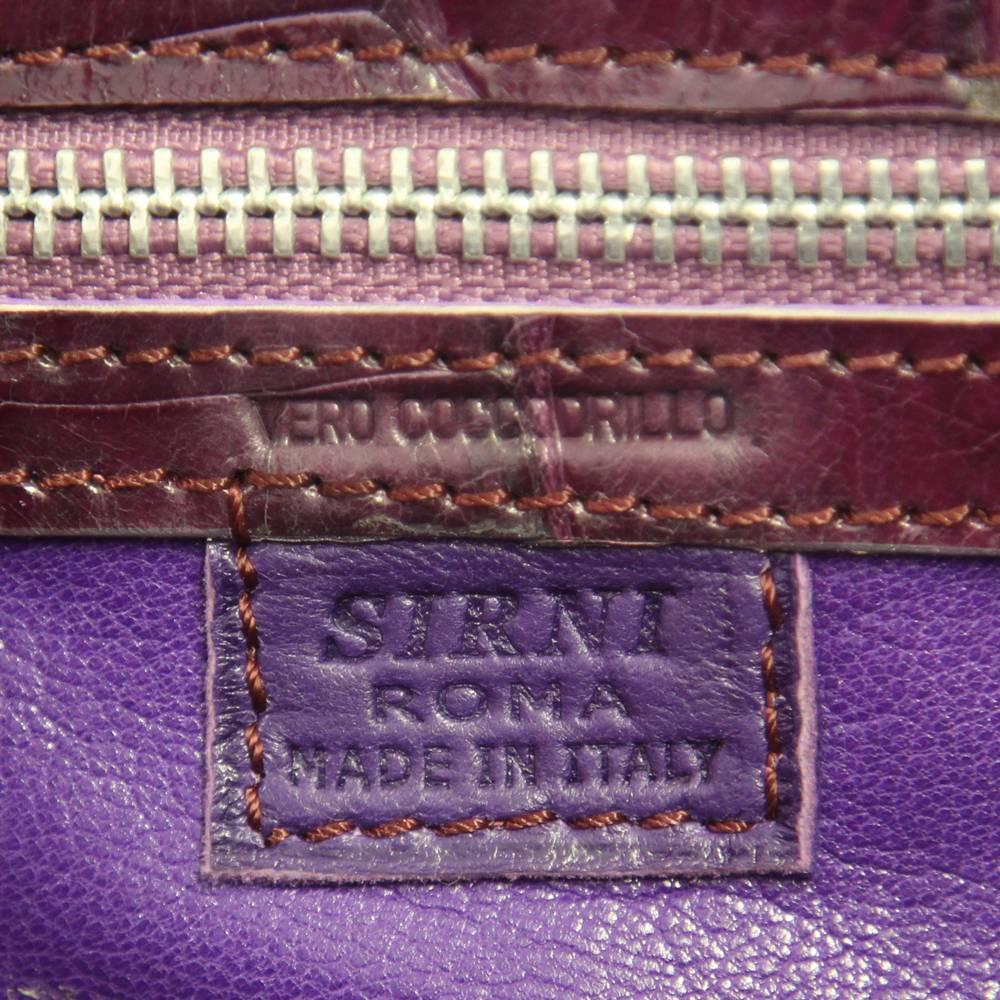 1990s Sirni Purple Crocodile Leather Purse 3