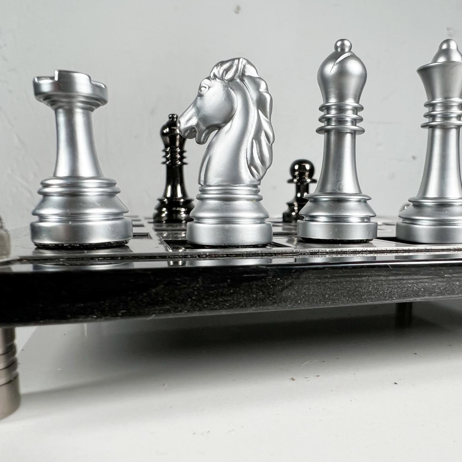 1990s Skagen of Denmark Modernist Mini Chess Game Travel Set 4