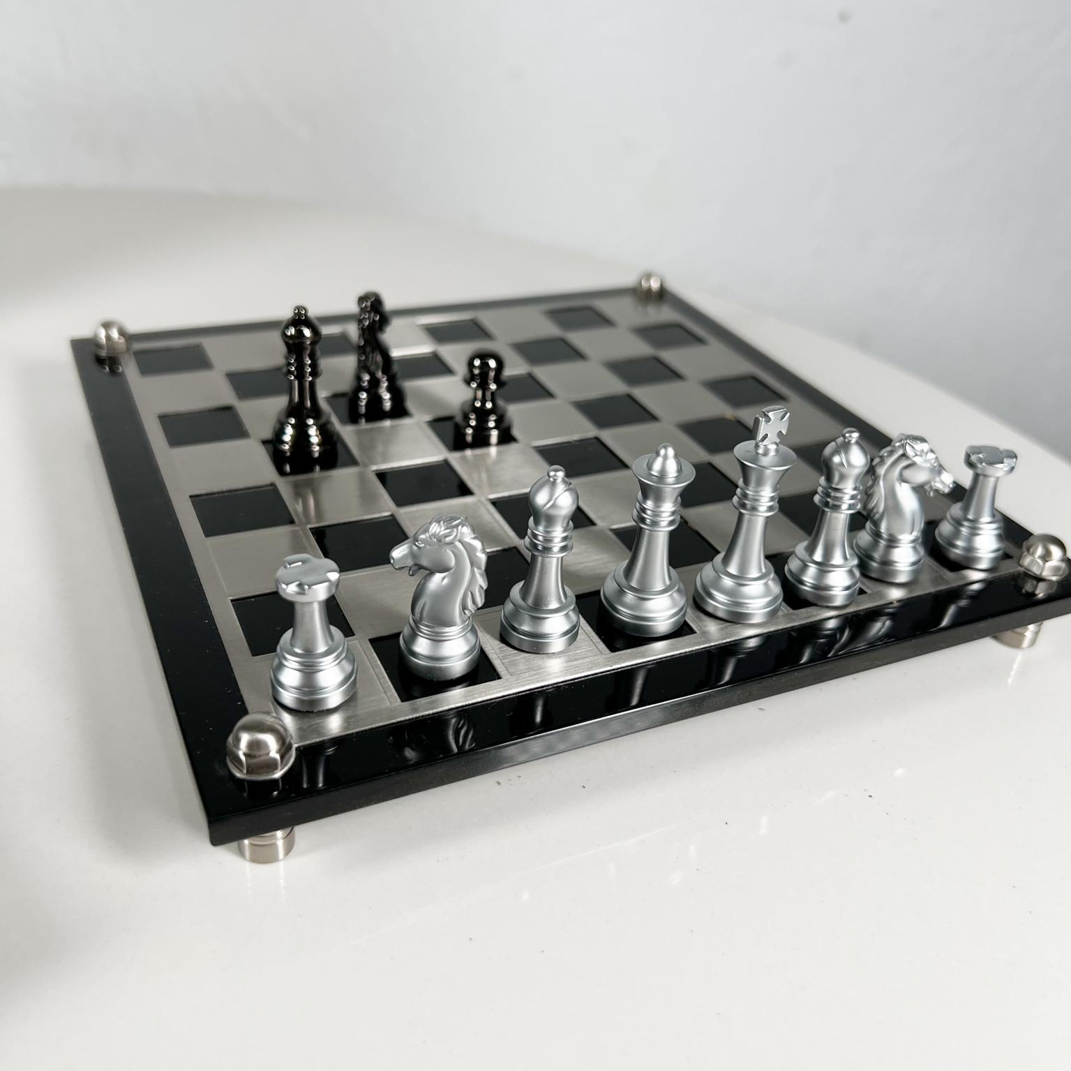 1990s Skagen of Denmark Modernist Mini Chess Game Travel Set 2
