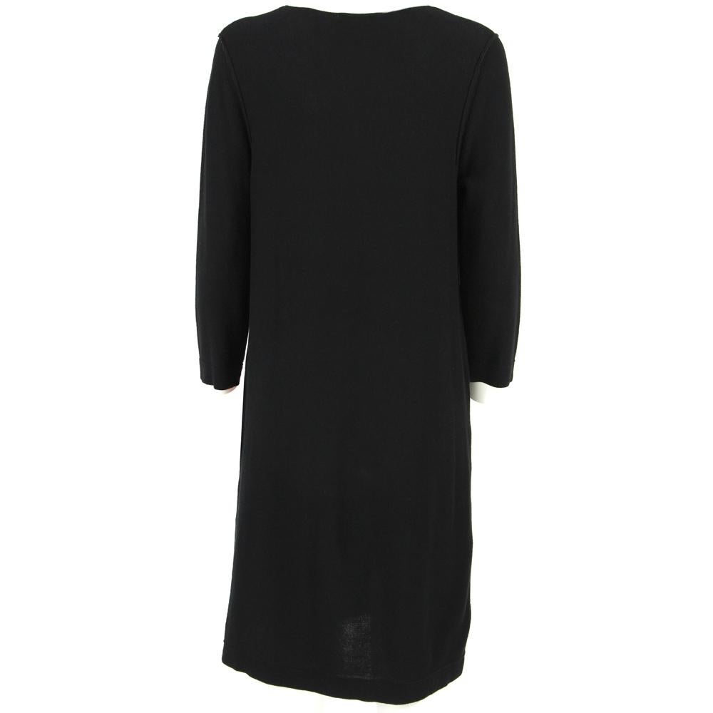 Women's 1990s Sonia Rykiel Black Cotton Knitted Dress