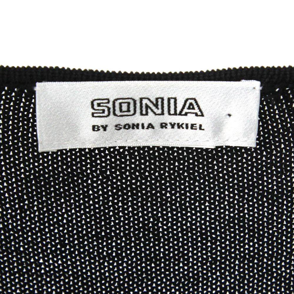 1990s Sonia Rykiel Black Cotton Knitted Dress 1