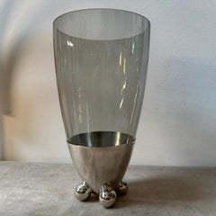 1990s Space Age Silver Plated Atomes Vase by Richard Hutten for Christofle