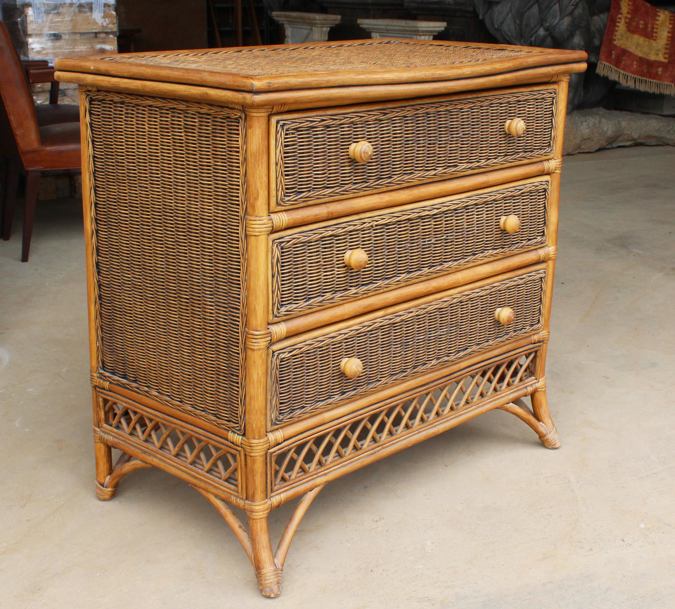 wicker chest of drawers