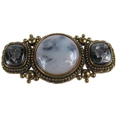 1990s Stephen DWECK Bronze wash Sterling Silver Brooch, Never Worn
