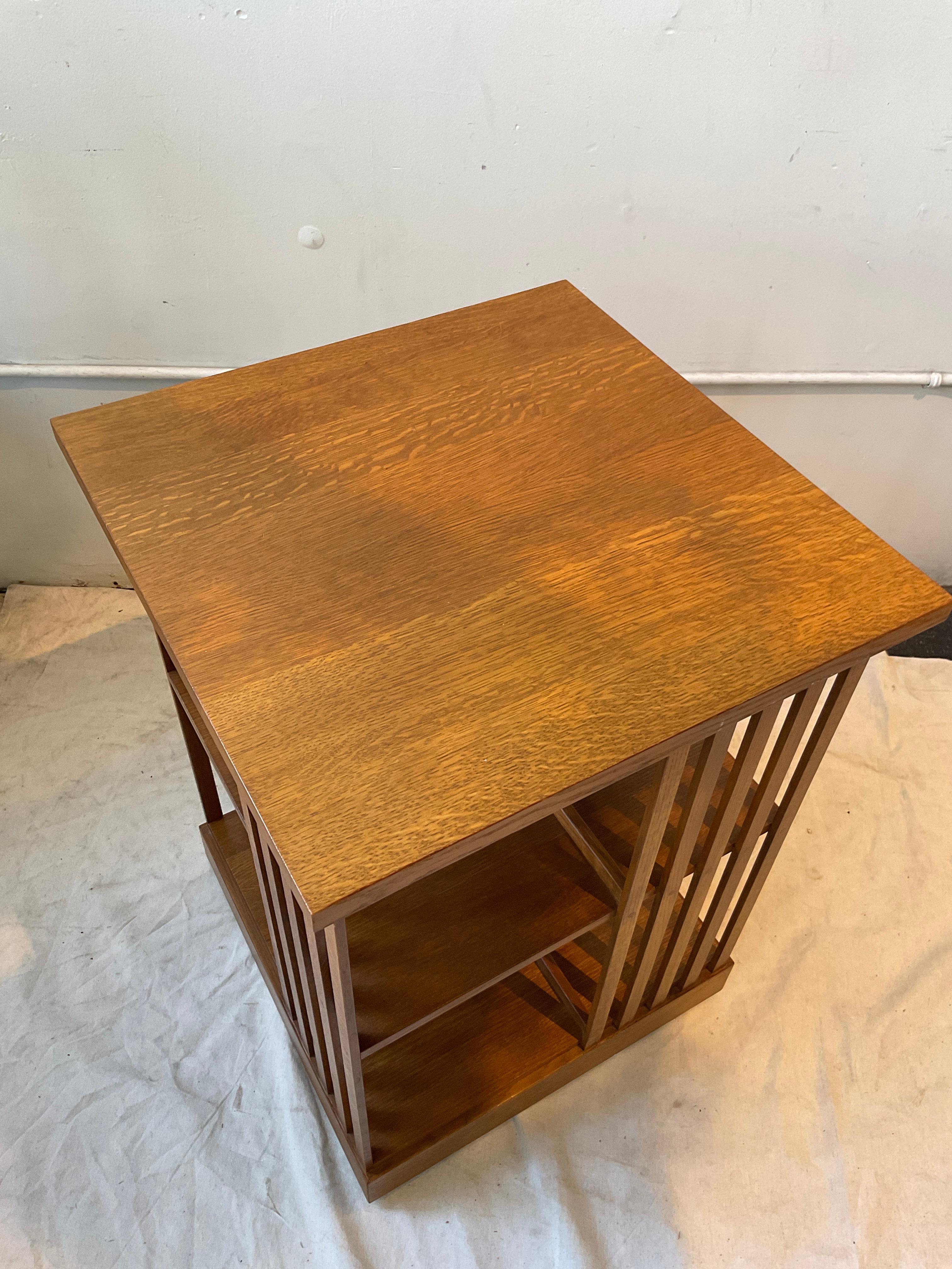 Late 20th Century 1990s Stickley Revolving Bookcase