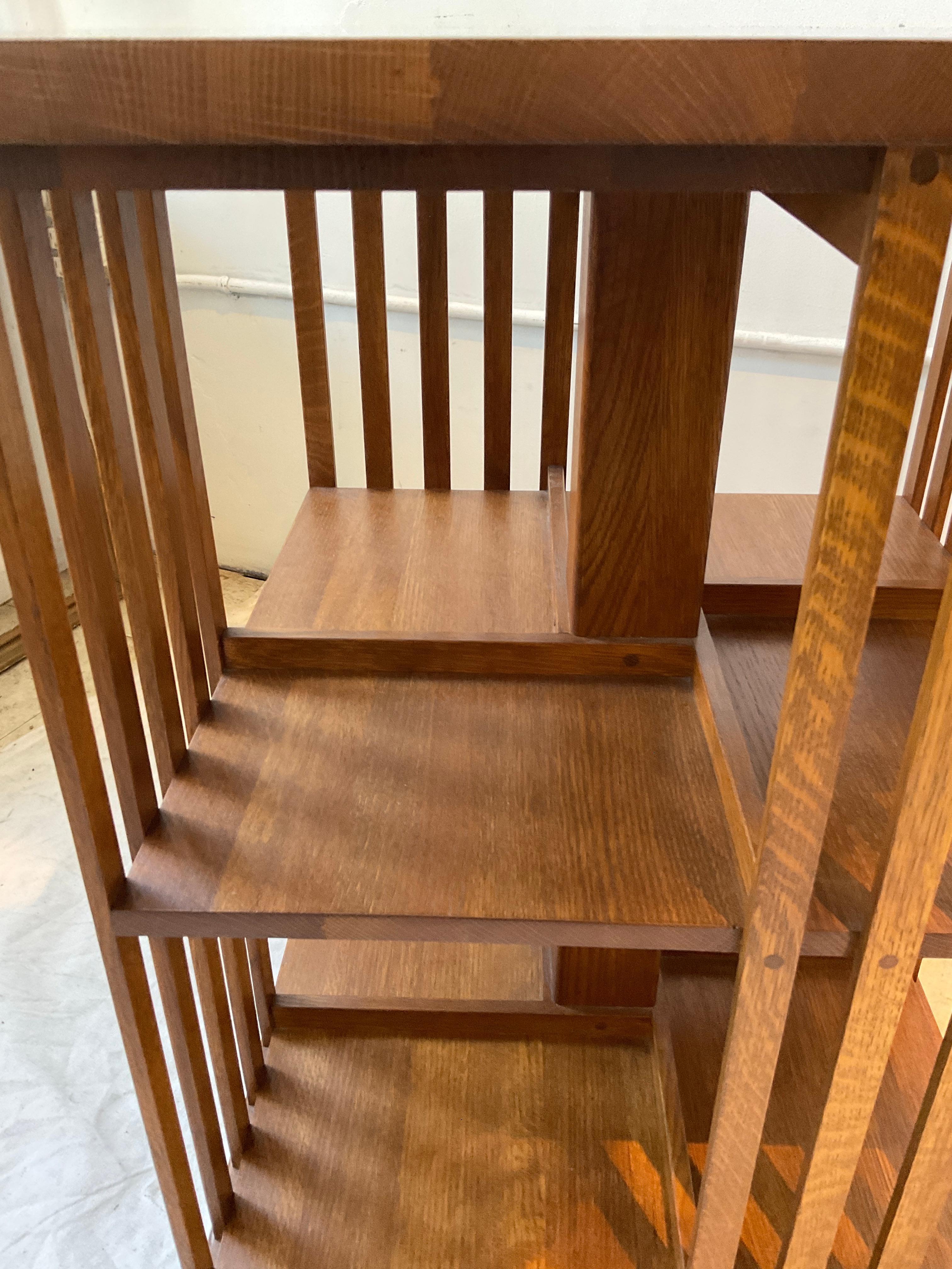 Wood 1990s Stickley Revolving Bookcase