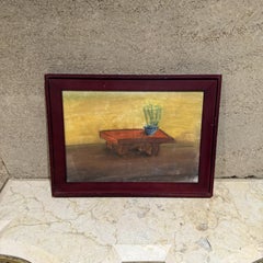 1990s Still Life Pastel Art Drawing P Romo
