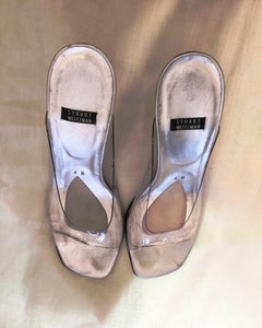 1990s Stuart Weitzman Clear Heel/Upper Sandal
