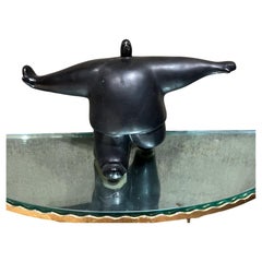 1990s Style of Boterismo Fat Guy Exaggerated Ceramic Art Sculpture