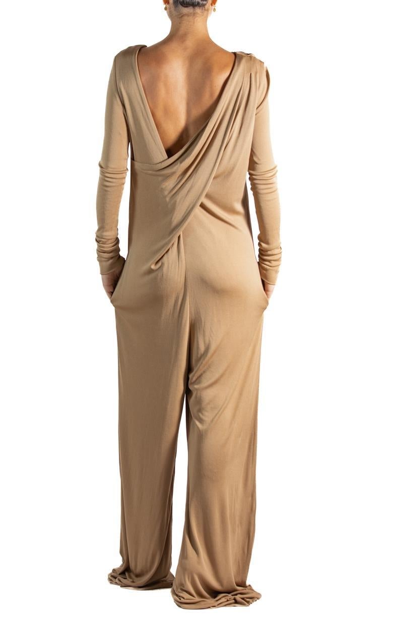 Women's 1990S Tan Viscose Jumpsuit For Sale