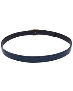 1990's  Teal Patent Leather Gucci  Horse Bit Belt