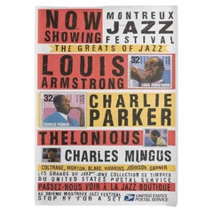 1990s "The Greats of Jazz" Montreux Jazz Festival Poster