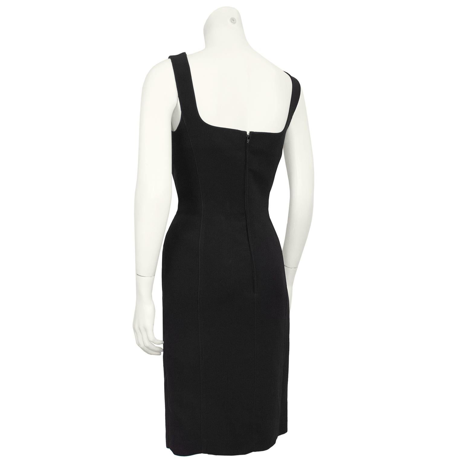 1990s Thierry Mugler Asymmetrical Little Black Dress In Good Condition In Toronto, Ontario