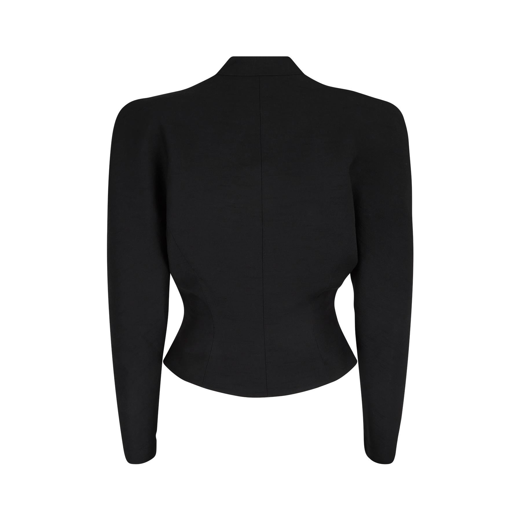 1990s Thierry Mugler Black Dolman Sleeve Jacket In Excellent Condition For Sale In London, GB
