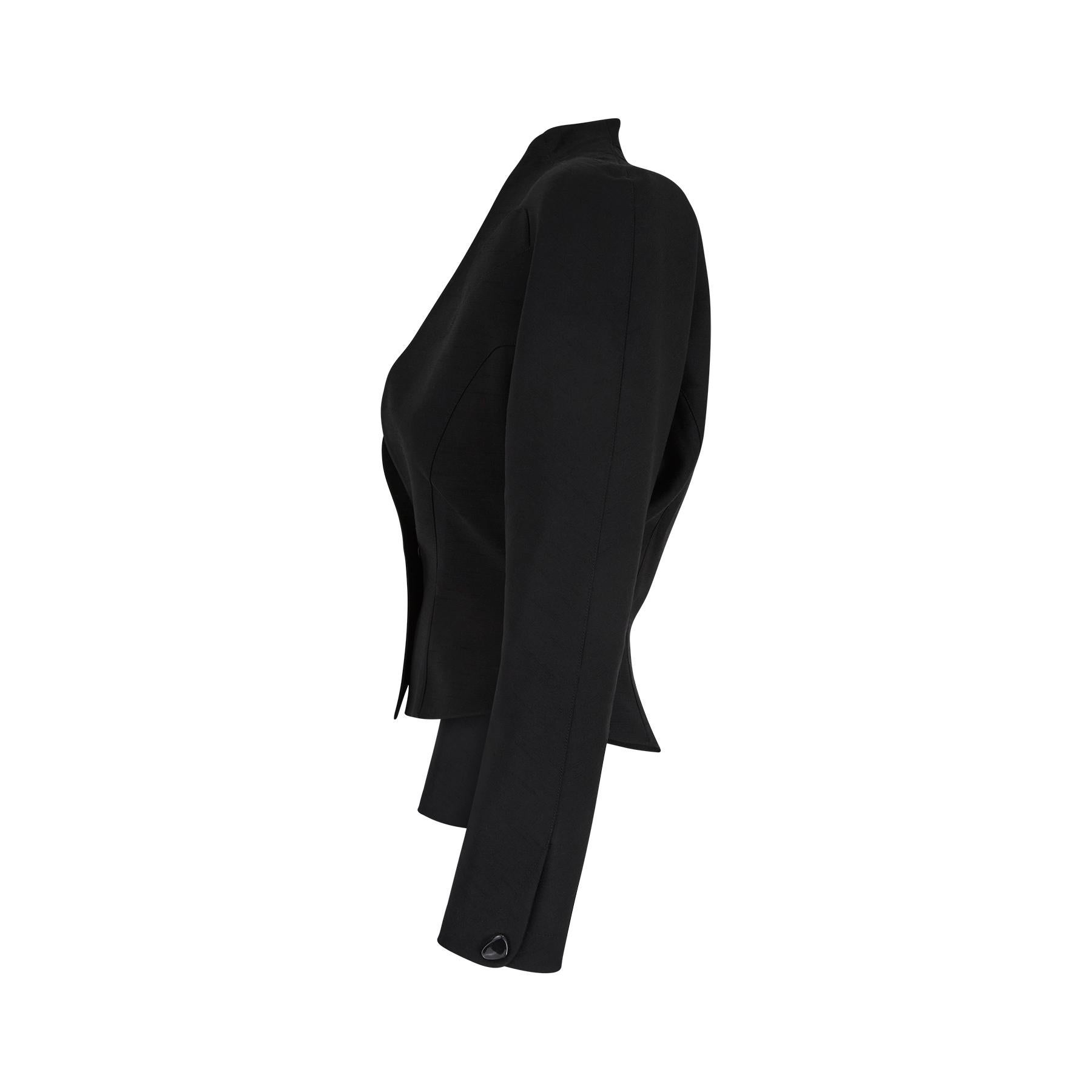 Women's 1990s Thierry Mugler Black Dolman Sleeve Jacket For Sale
