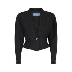 Vintage 1990s Thierry Mugler Black Dolman Sleeve Jacket