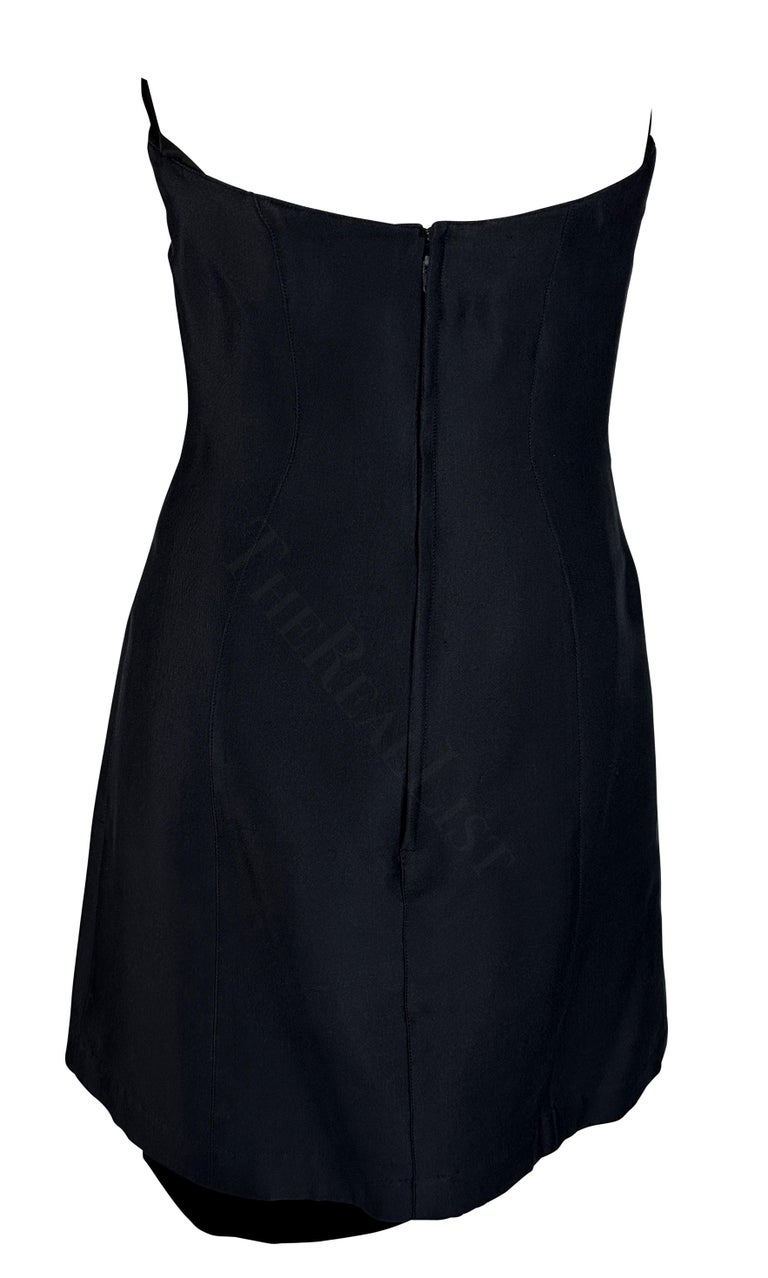 Thierry Mugler 2015 Cream High Neck Grommet Mini Dress