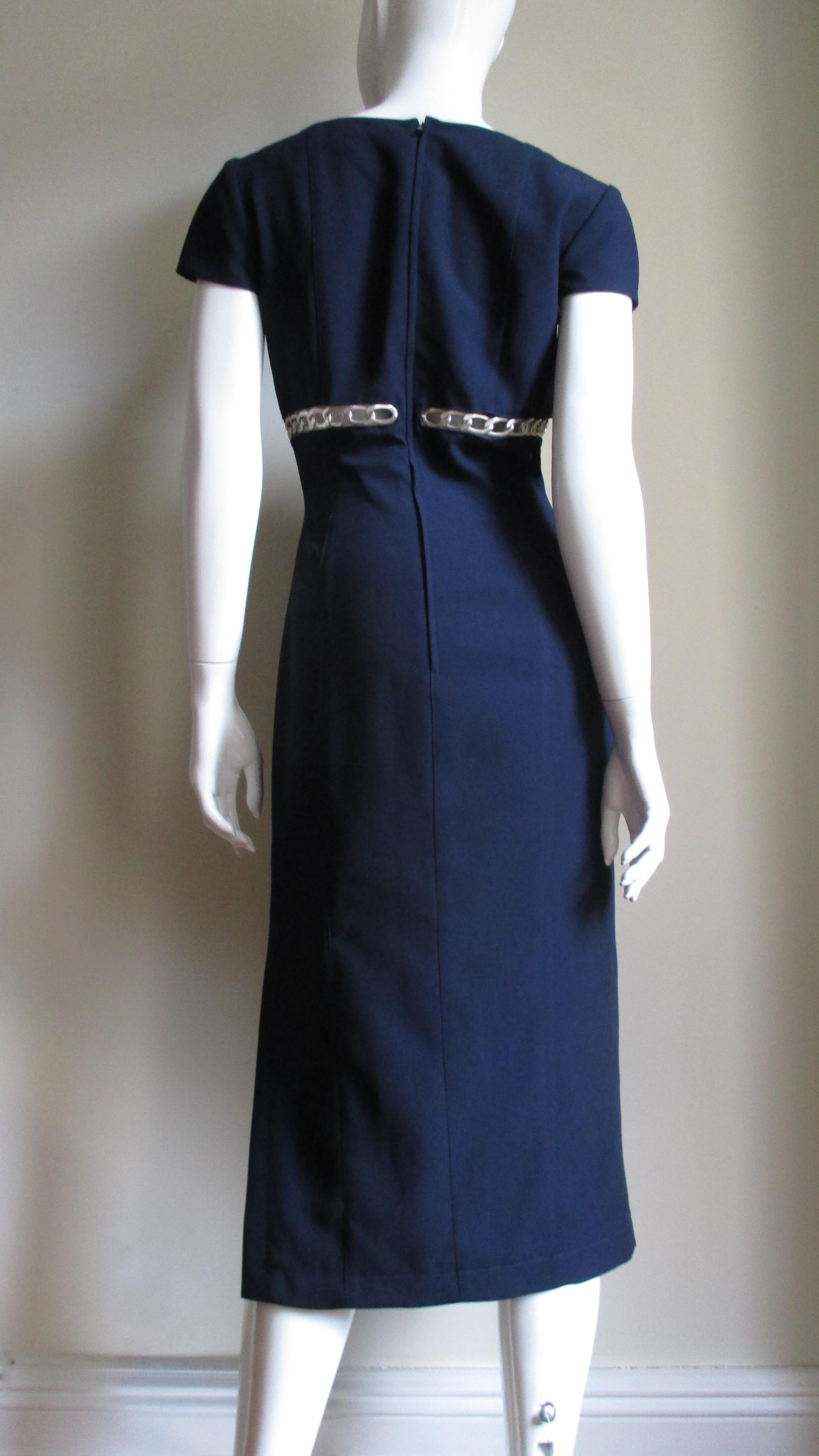 Thierry Mugler Chain Trim Dress For Sale 3