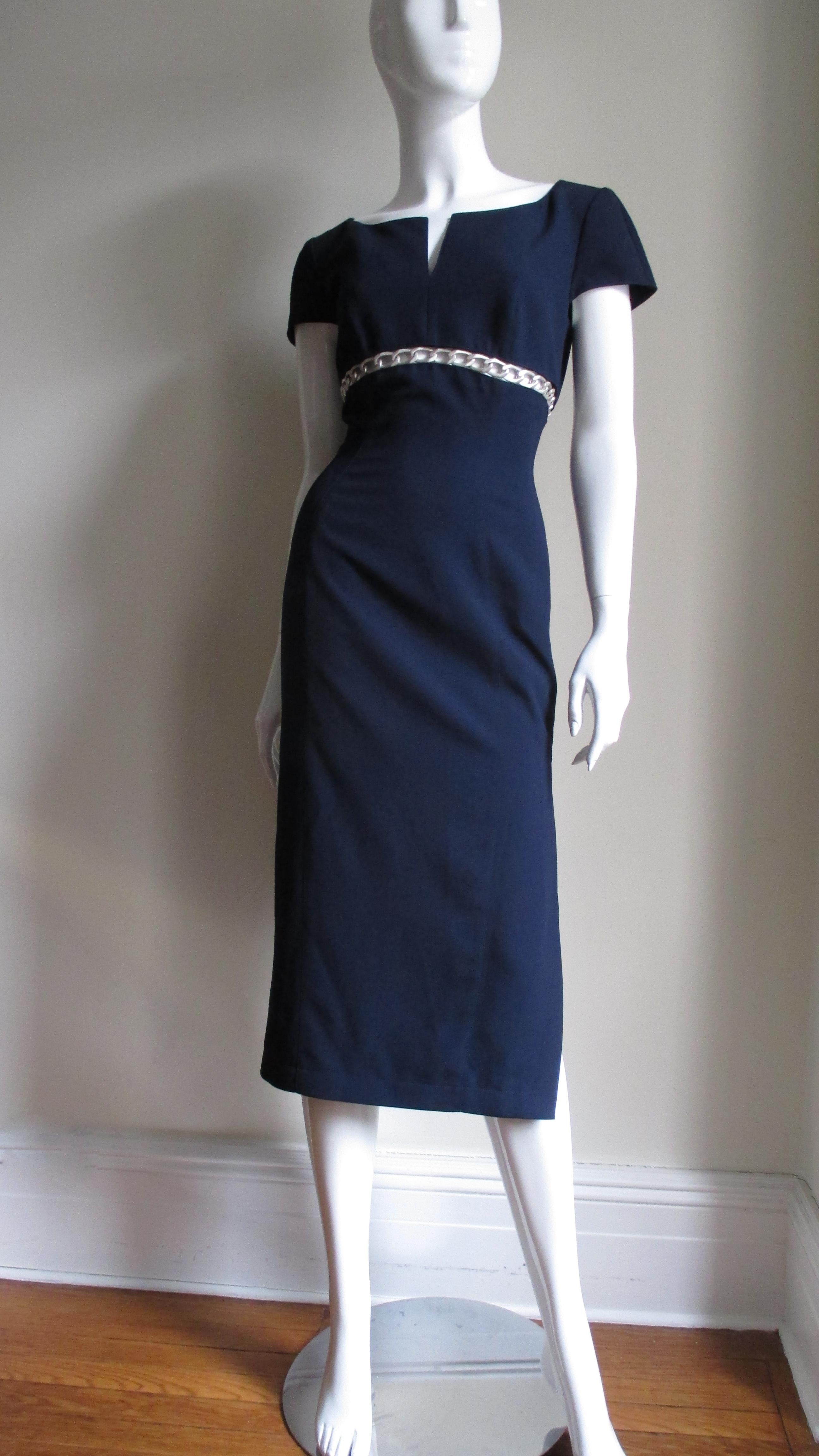 Thierry Mugler Chain Trim Dress For Sale at 1stDibs | mugler chain dress