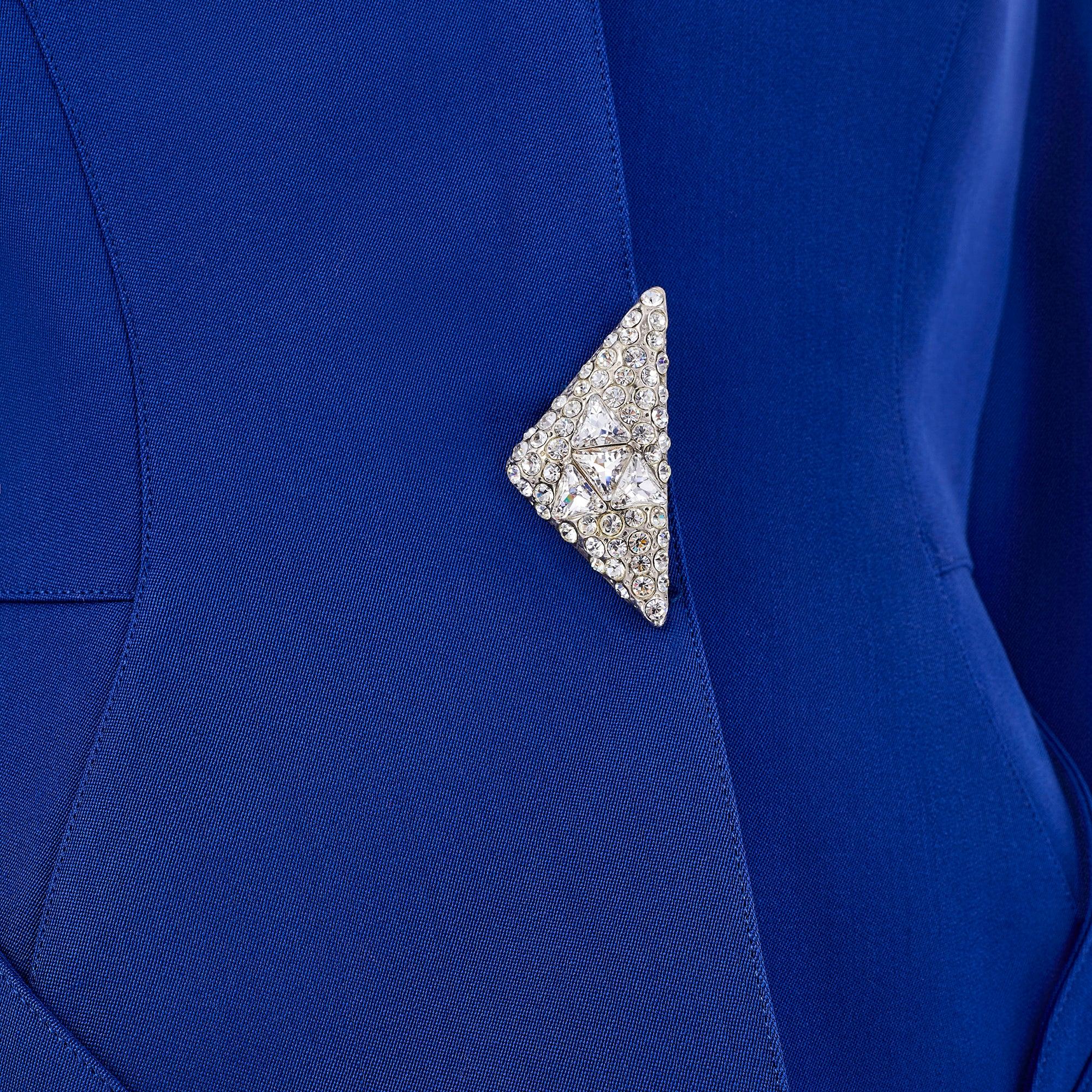 Giacca in lana blu Thierry Mugler Couture degli anni '90 In condizioni ottime in vendita a London, GB